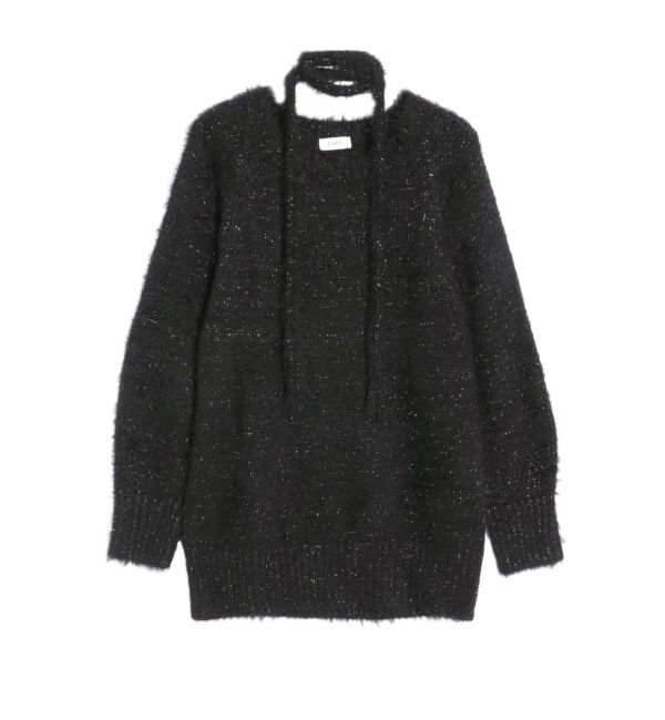 EVRIS「ヘアリーボリュームラメニットワンピース」|ワンピース|