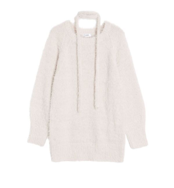 EVRIS「ヘアリーボリュームラメニットワンピース」|ワンピース|