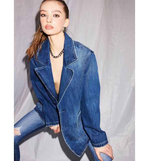 GYDA「デニムテーラードジャケット」|テーラードジャケット|