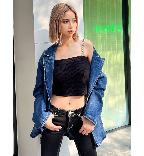 GYDA「デニムテーラードジャケット」|テーラードジャケット|