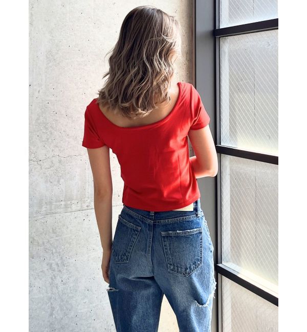 GYDA「フロントホールカットトップス」|Tシャツ・カットソー|