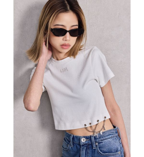GYDA「GYDA chaincharm トップス」|Tシャツ・カットソー|オフホワイト