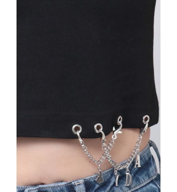 GYDA「GYDA chaincharm トップス」|Tシャツ・カットソー|