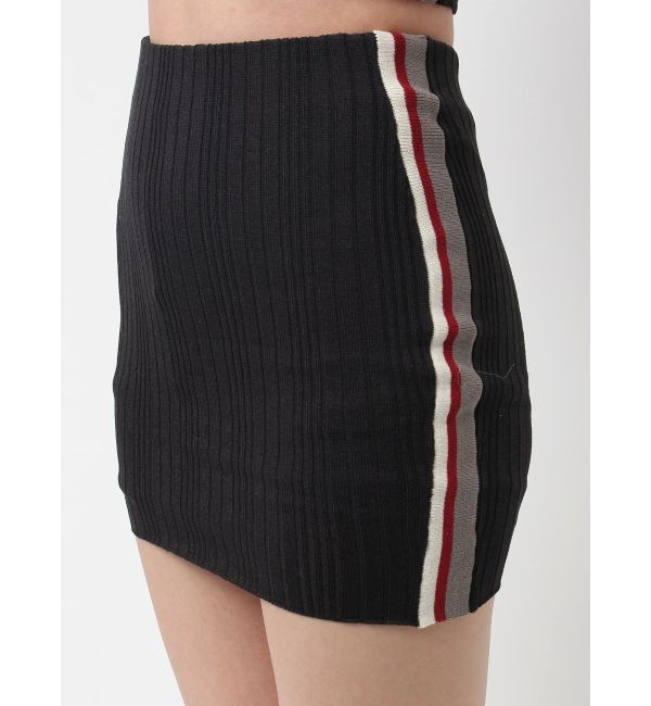 GYDA「サイドラインスカートライクニットショートパンツ」|スカート|