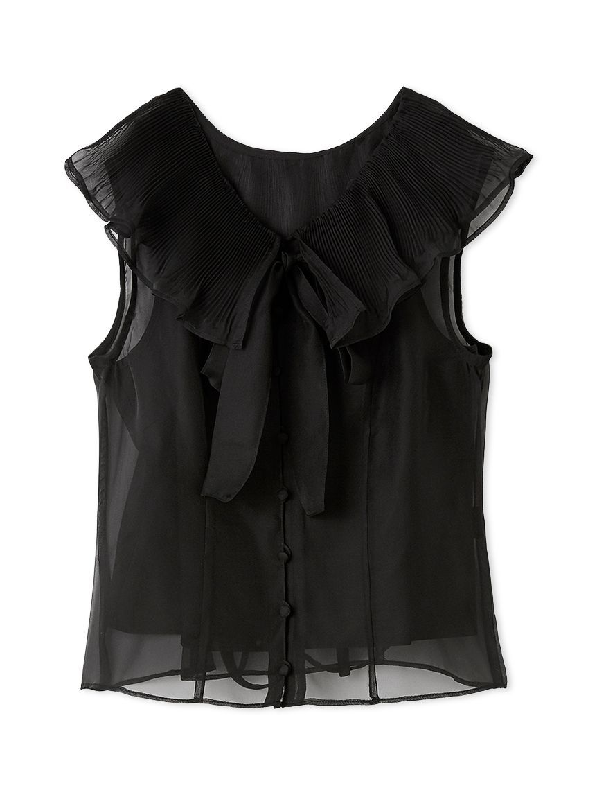 SNIDEL「ビッグカラーシアーブラウス」|シャツ・ブラウス|