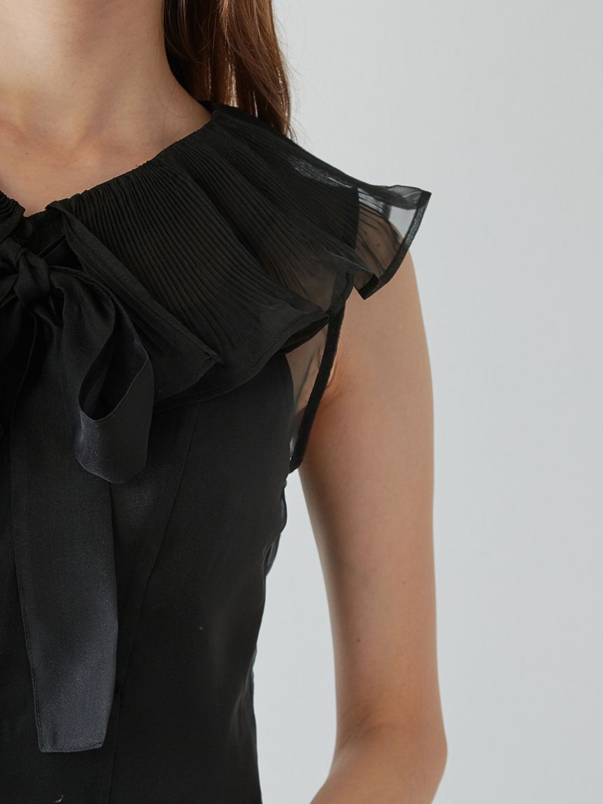 SNIDEL「ビッグカラーシアーブラウス」|シャツ・ブラウス|