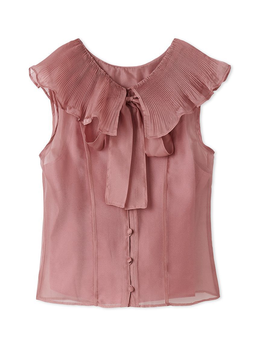 SNIDEL「ビッグカラーシアーブラウス」|シャツ・ブラウス|PNK