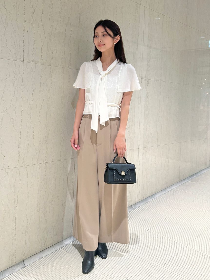 SNIDEL「ボウタイケープブラウス」|シャツ・ブラウス|