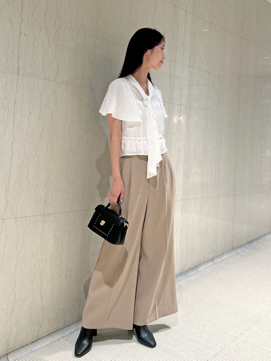 SNIDEL「ボウタイケープブラウス」|シャツ・ブラウス|