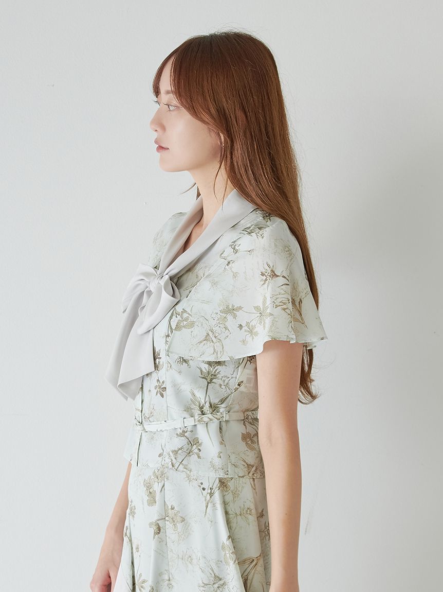 SNIDEL「ボウタイケープブラウス」|シャツ・ブラウス|