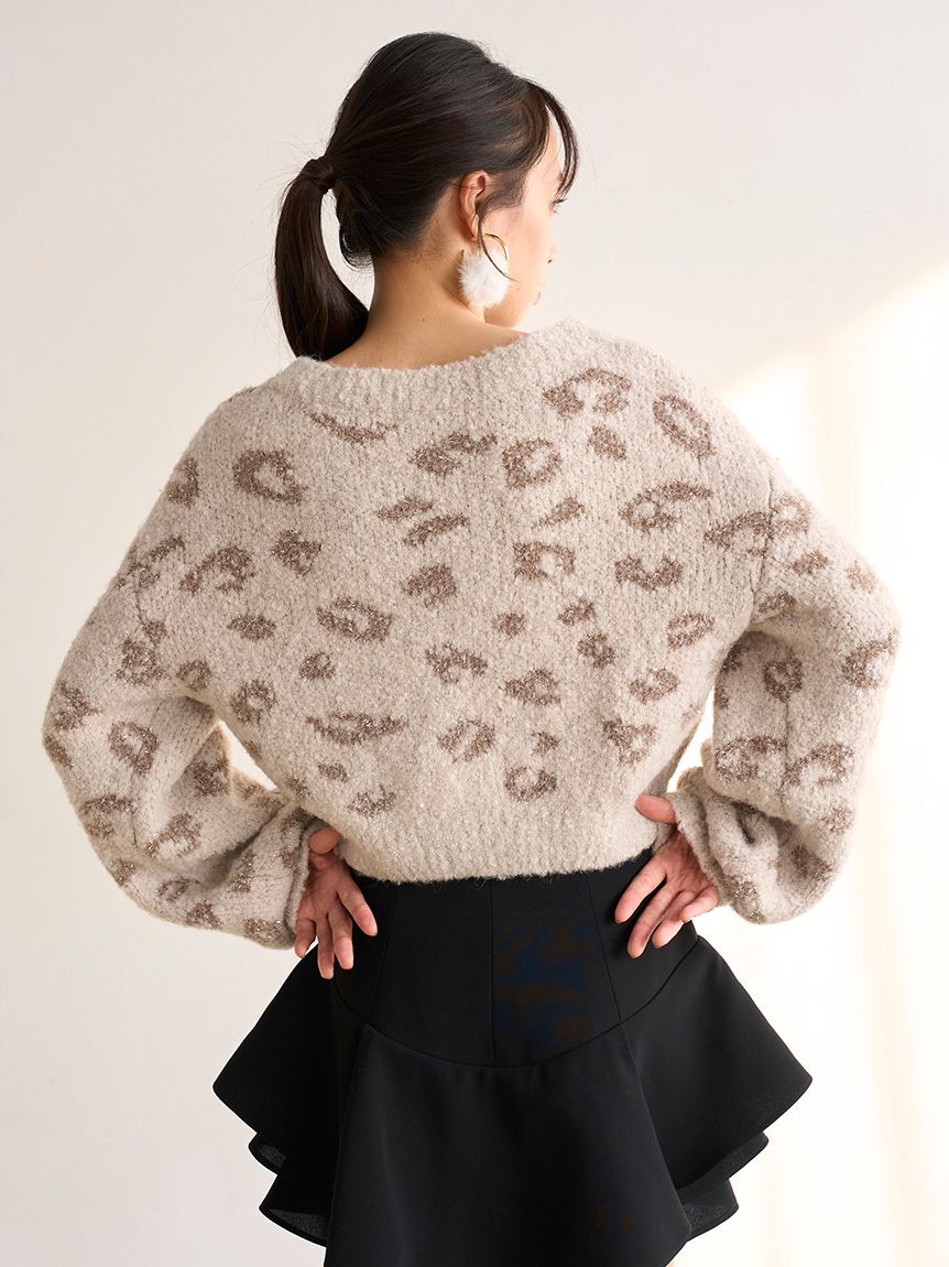 SNIDEL「ビジューリボンショートカーディガン」|カーディガン|