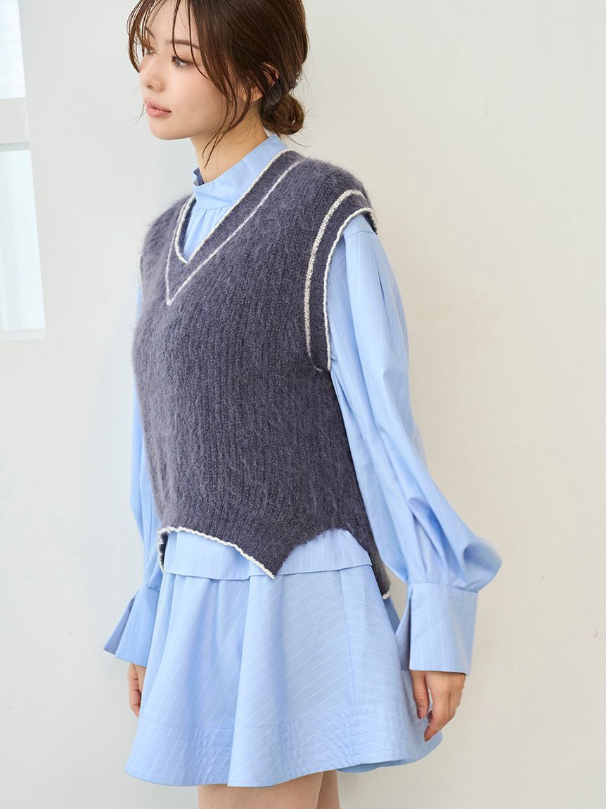 SNIDEL「オーバーサイズニットベスト」|ニット・セーター|