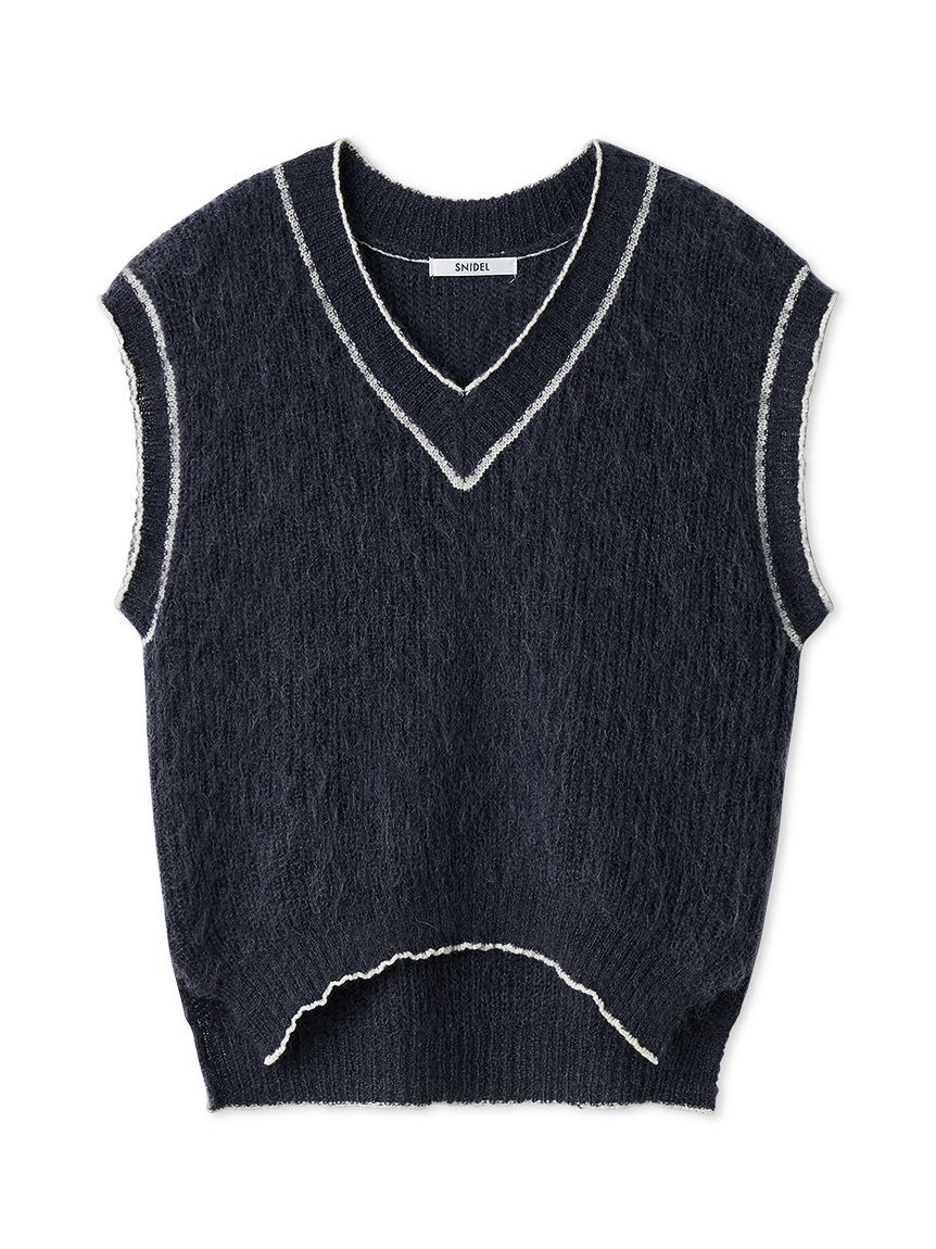SNIDEL「オーバーサイズニットベスト」|ニット・セーター|NVY