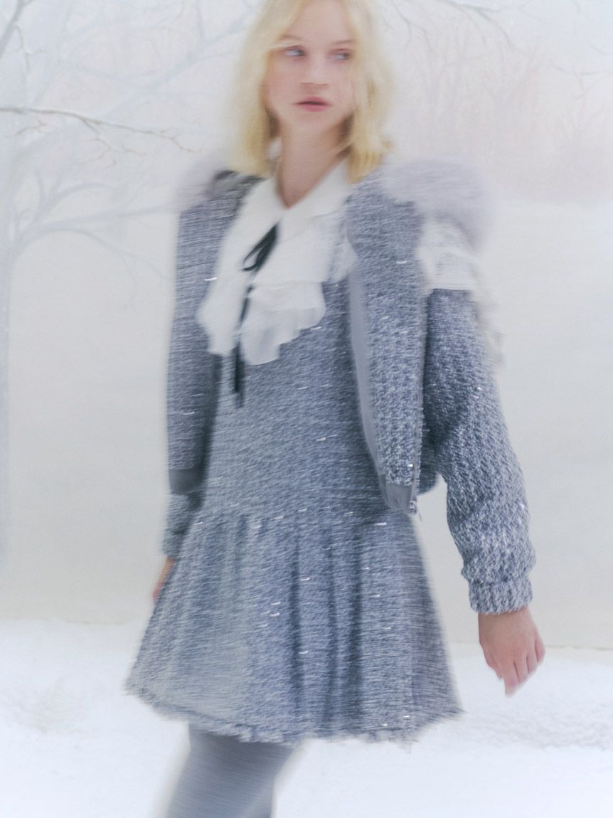 SNIDEL「ファー付きツイードブルゾン」|ブルゾン・スタジャン|