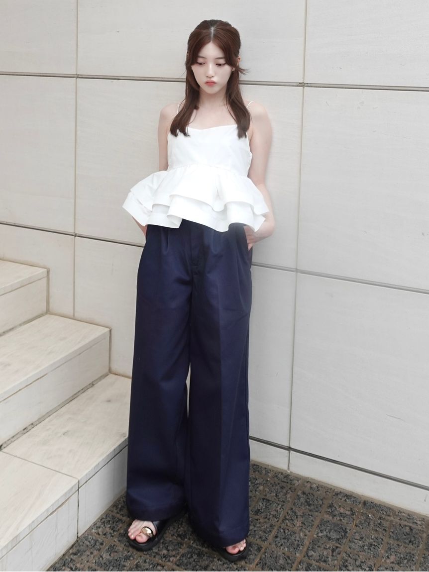 FRAY I.D「【FRAY I.D｜Dickies】ツータックワイドツイルパンツ」|チノ|