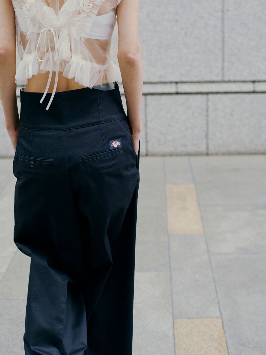 FRAY I.D「【FRAY I.D｜Dickies】ツータックワイドツイルパンツ」|チノ|