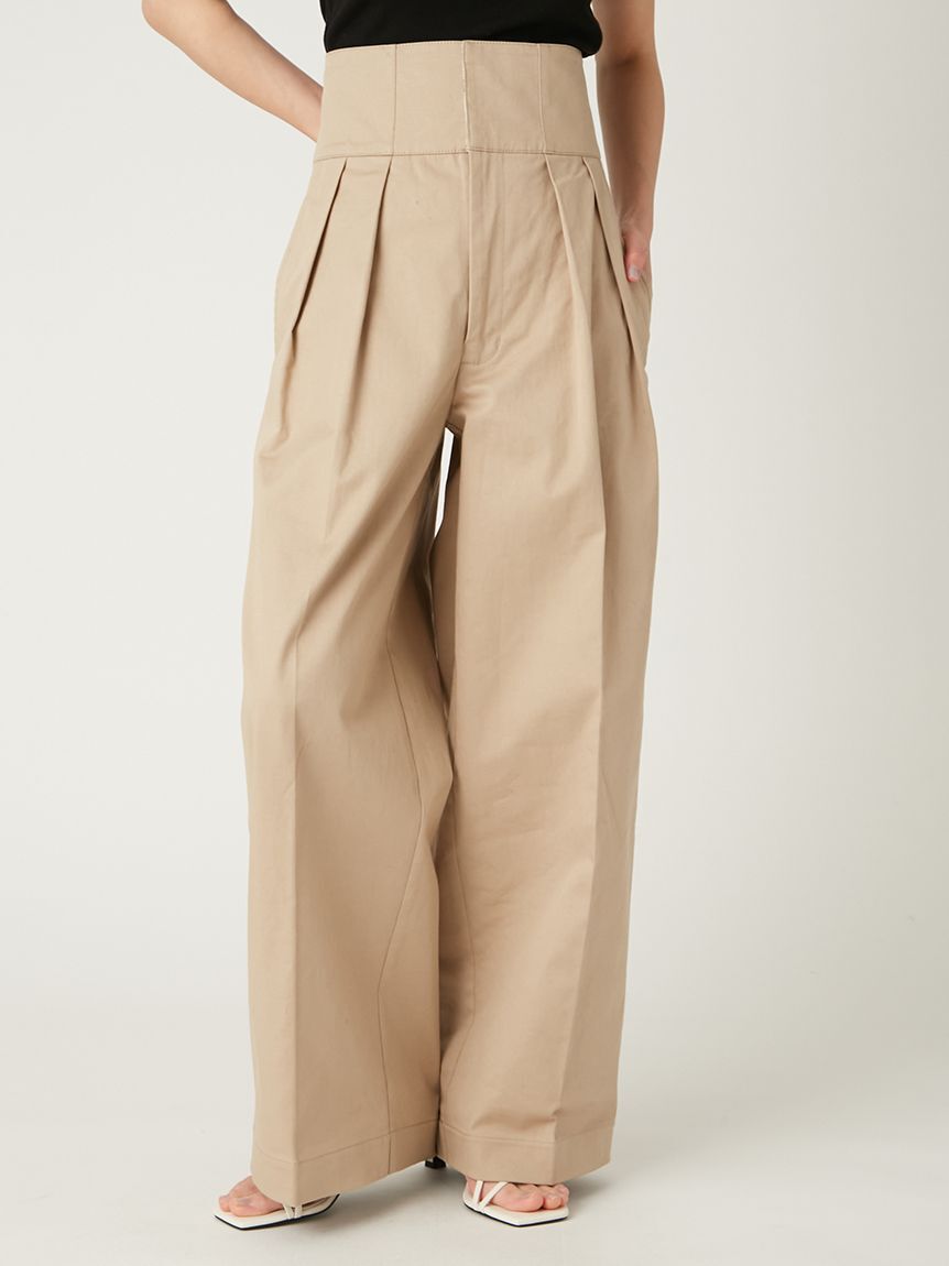 FRAY I.D「【FRAY I.D｜Dickies】ツータックワイドツイルパンツ」|チノ|