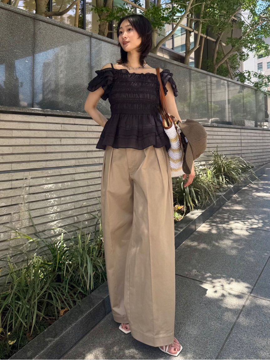 FRAY I.D「【FRAY I.D｜Dickies】ツータックワイドツイルパンツ」|チノ|