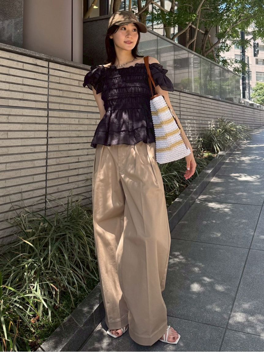 FRAY I.D「【FRAY I.D｜Dickies】ツータックワイドツイルパンツ」|チノ|