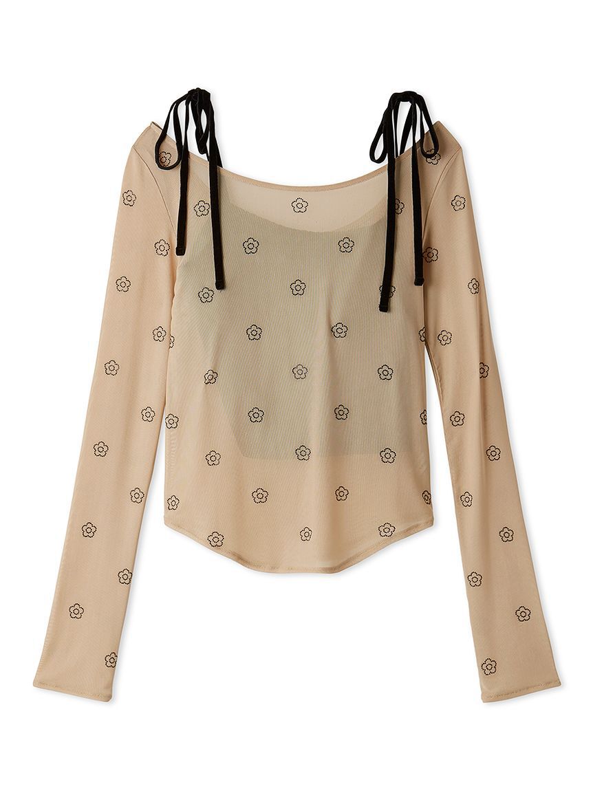 LILY BROWN「【LILY BROWN&times;MARY QUANT】デイジー柄シアーチュールトップス」|Tシャツ・カットソー|