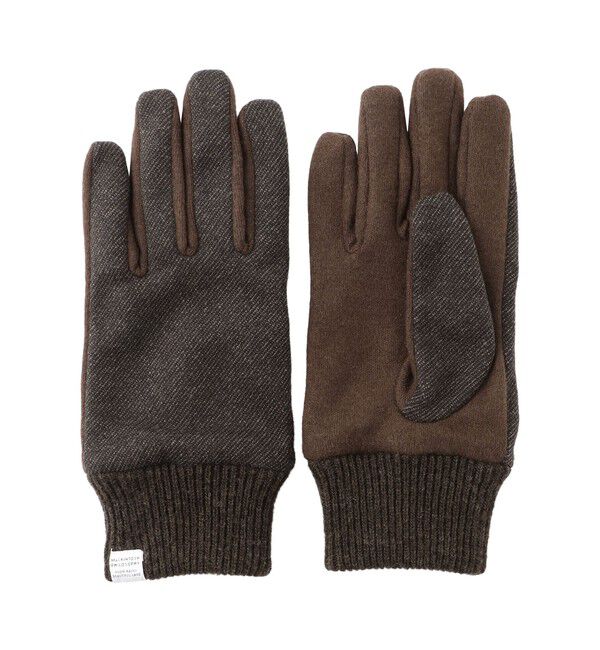 MACKINTOSH PHILOSOPHY「ムリネツイルジャージー コンビニットグローブ」|手袋|ダークブラウン