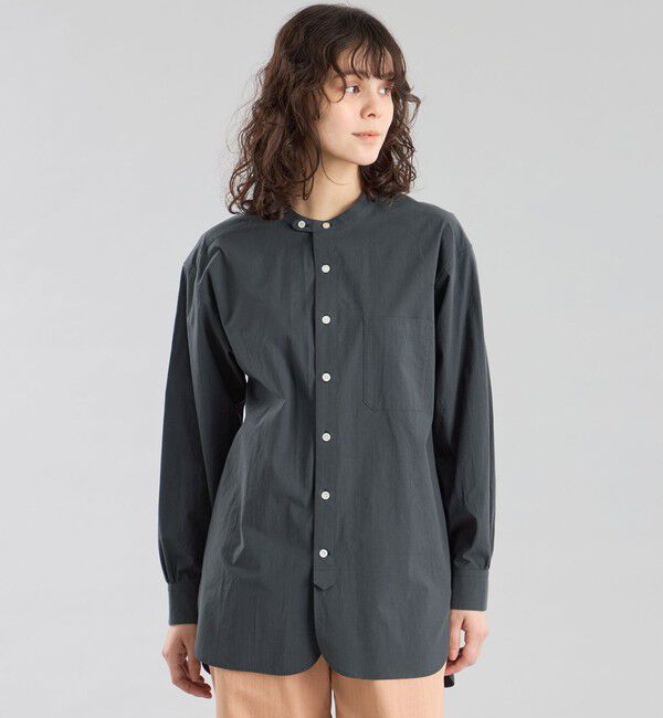 MACKINTOSH PHILOSOPHY「GREY LABEL バンドカラーシャツ」|シャツ・ブラウス|ブラック