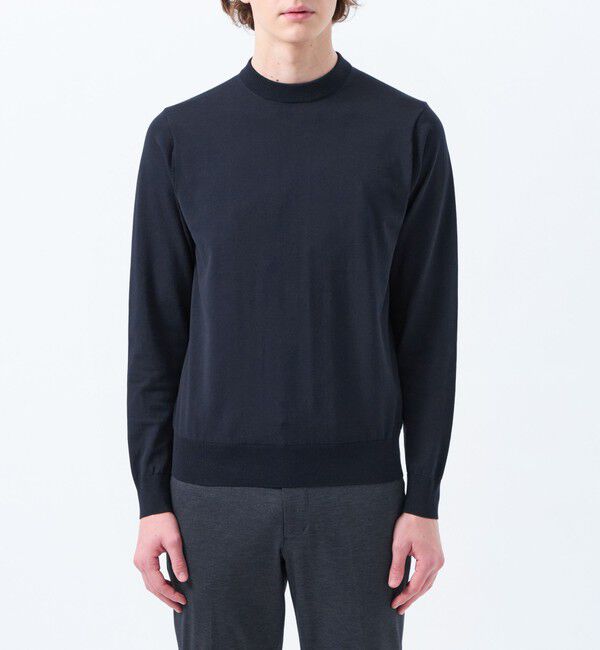 MACKINTOSH PHILOSOPHY「TEXBRIDプレーティング セミモックネックプルオーバーニット」|ニット・セーター|