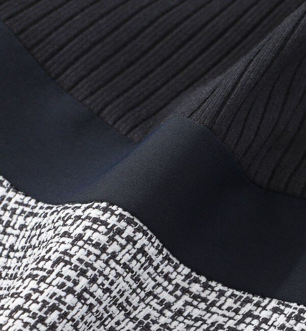  「ツイードブロッキングワンピース」|ワンピース|