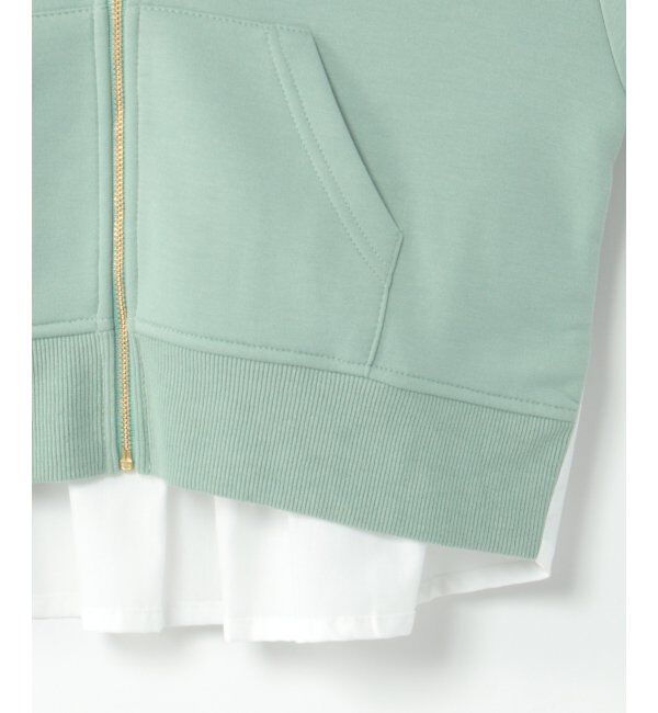ikka kids「異素材レイヤード前後差パーカー（120~160cm）」|Tシャツ・カットソー|