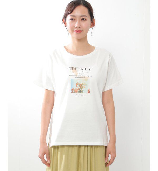 ikka「ロゴフォトプリントＴ」|Tシャツ・カットソー|