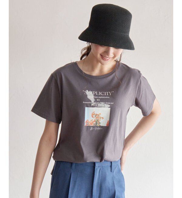 ikka「ロゴフォトプリントＴ」|Tシャツ・カットソー|