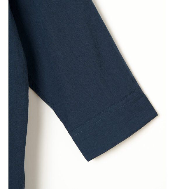 ikka「7分袖楊柳パイピングシャツ」|シャツ・ブラウス|