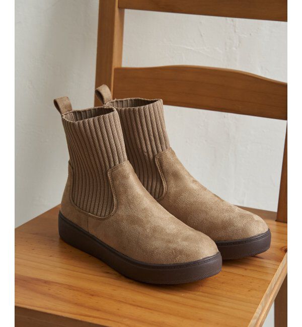 ikka「ニットスニーカーブーツ」|その他|ベージュ