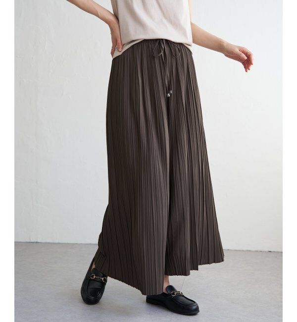 ikka「さらっとプリーツワイドパンツ」|その他|