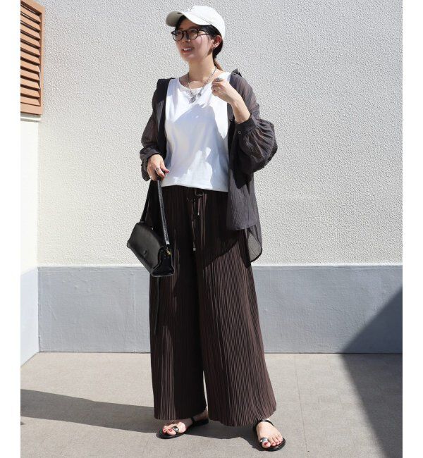 ikka「さらっとプリーツワイドパンツ」|その他|