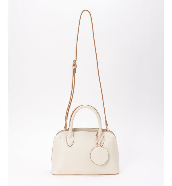 ikka「合皮2WAYボストンミラー付きトートバッグ」|その他|