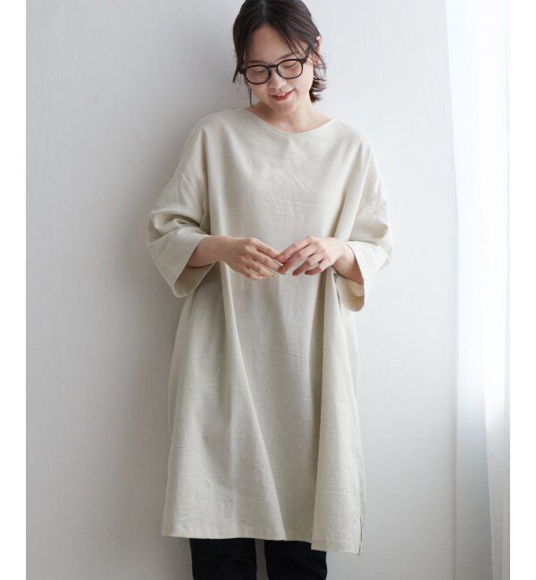 Lbc with Life「リネン混サックワンピース」|ワンピース|