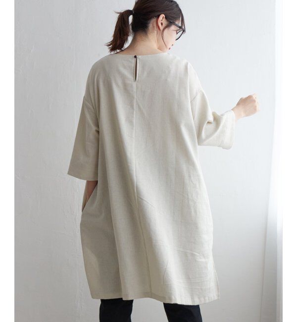 Lbc with Life「リネン混サックワンピース」|ワンピース|