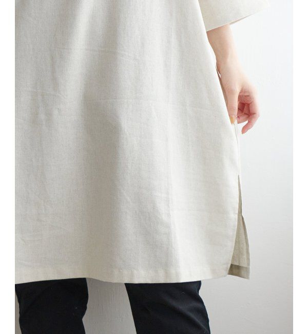 Lbc with Life「リネン混サックワンピース」|ワンピース|