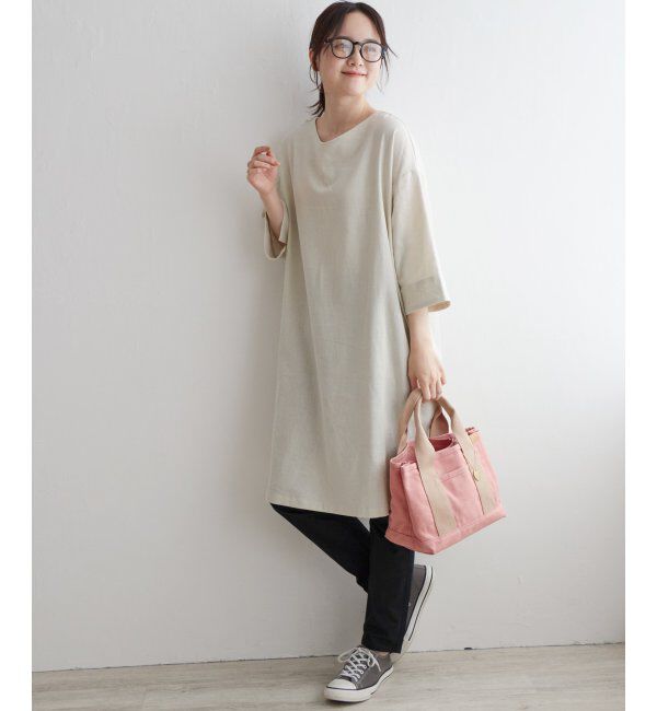 Lbc with Life「リネン混サックワンピース」|ワンピース|