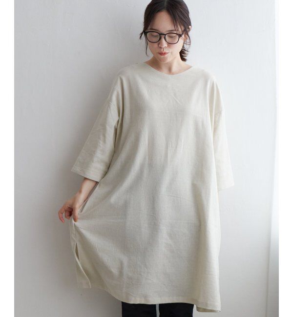 Lbc with Life「リネン混サックワンピース」|ワンピース|