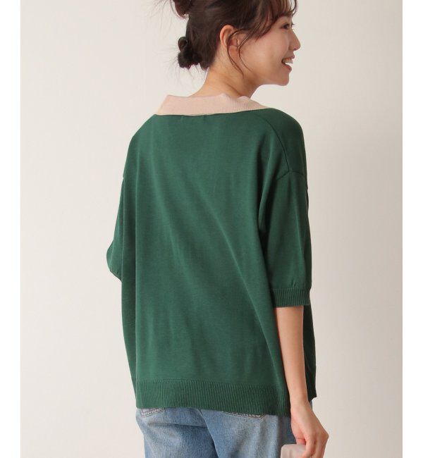 Lbc with Life「配色ラガーニット」|カーディガン|