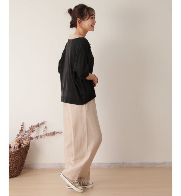 Lbc with Life「配色ラガーニット」|カーディガン|