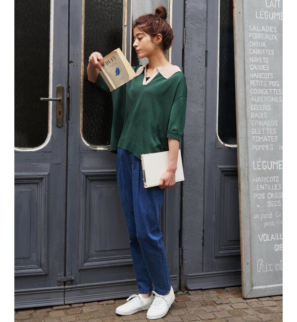 Lbc with Life「配色ラガーニット」|カーディガン|