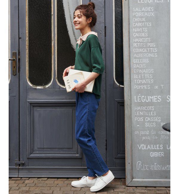 Lbc with Life「配色ラガーニット」|カーディガン|