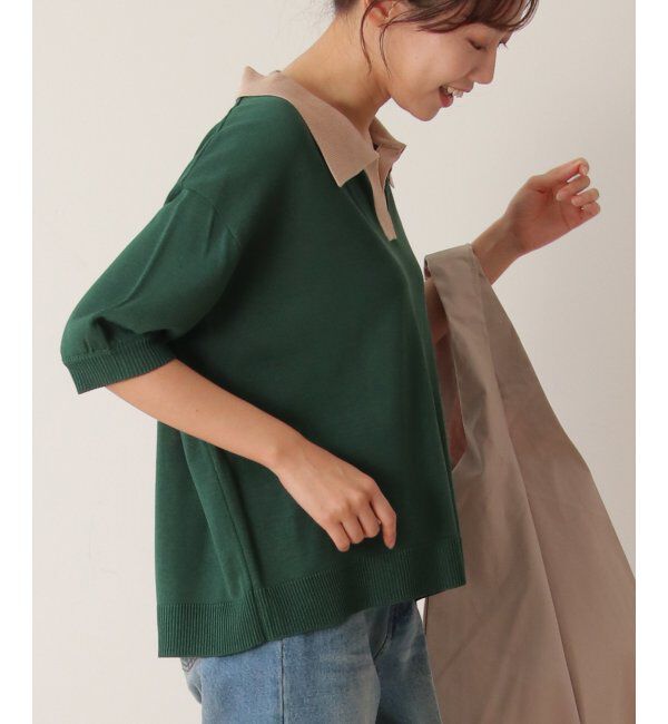 Lbc with Life「配色ラガーニット」|カーディガン|