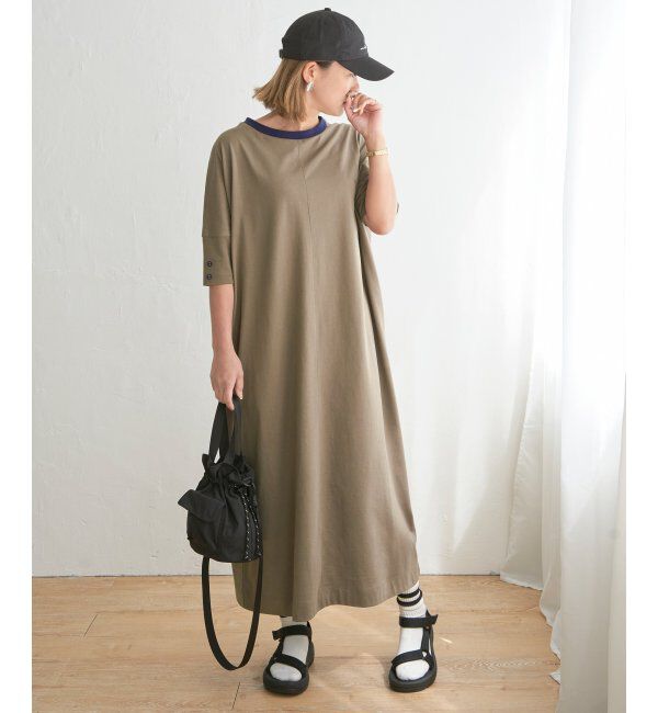 Lbc with Life「配色カットゆるワンピース」|ワンピース|