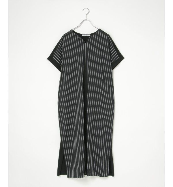 Lbc with Life「布帛切り替えキーネックワンピース」|ワンピース|