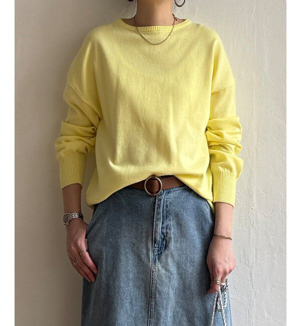 Lbc with Life「コットンPドロップショルダーニット」|カーディガン|