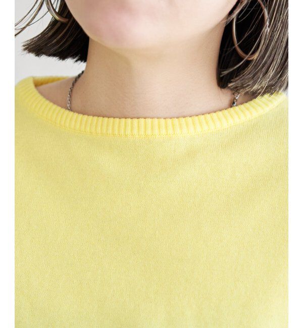 Lbc with Life「コットンPドロップショルダーニット」|カーディガン|